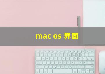 mac os 界面